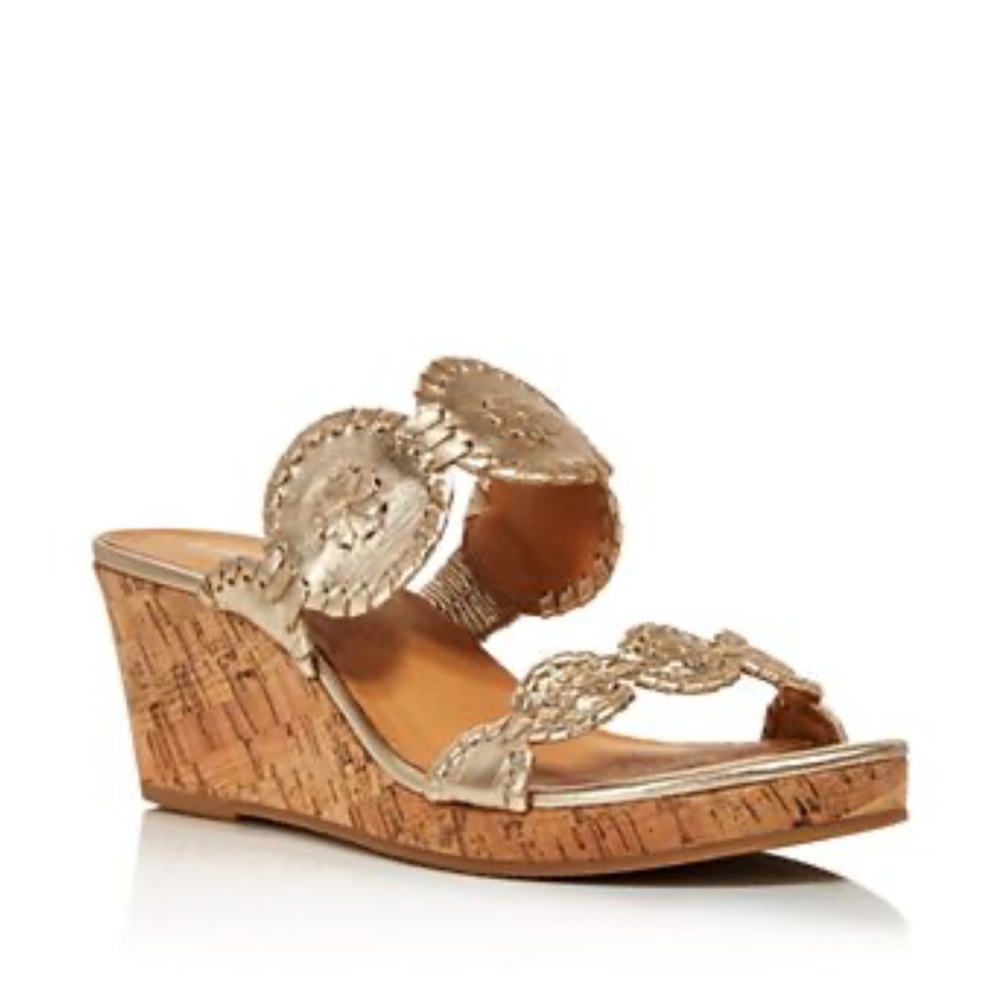 Platform jack rogers gold size 8.5